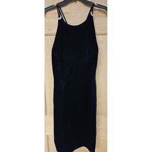 Gillian Womens Black Velvet‎ Spaghetti Strap Dress Size 10